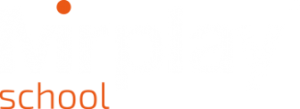 Mirplay white orange logo